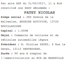 publicite legale sasu marseille